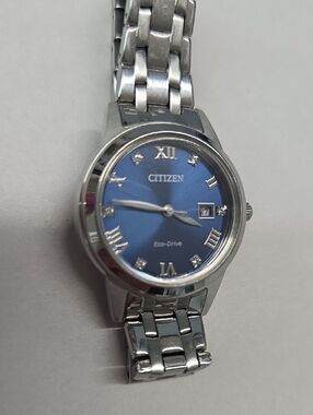 Citizen Ladies Eco Drive Classic Watch Blue Dial (Read Description)